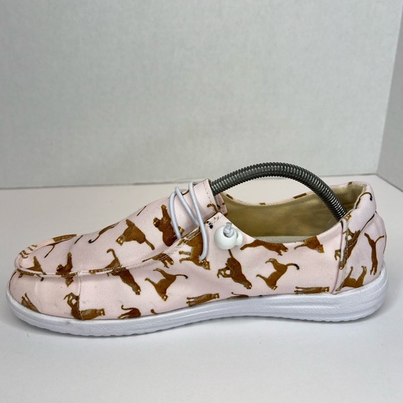 Corky’s Kayak Pink Cheetah Print Shoes Canvas NWOB Size Women 11 - Picture 12 of 16